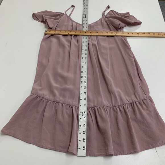 Joie Stellara Thistle Silk Mini Dress Womens 2XS XXS Drop Waist Flutter Sleeve - Picture 6 of 11